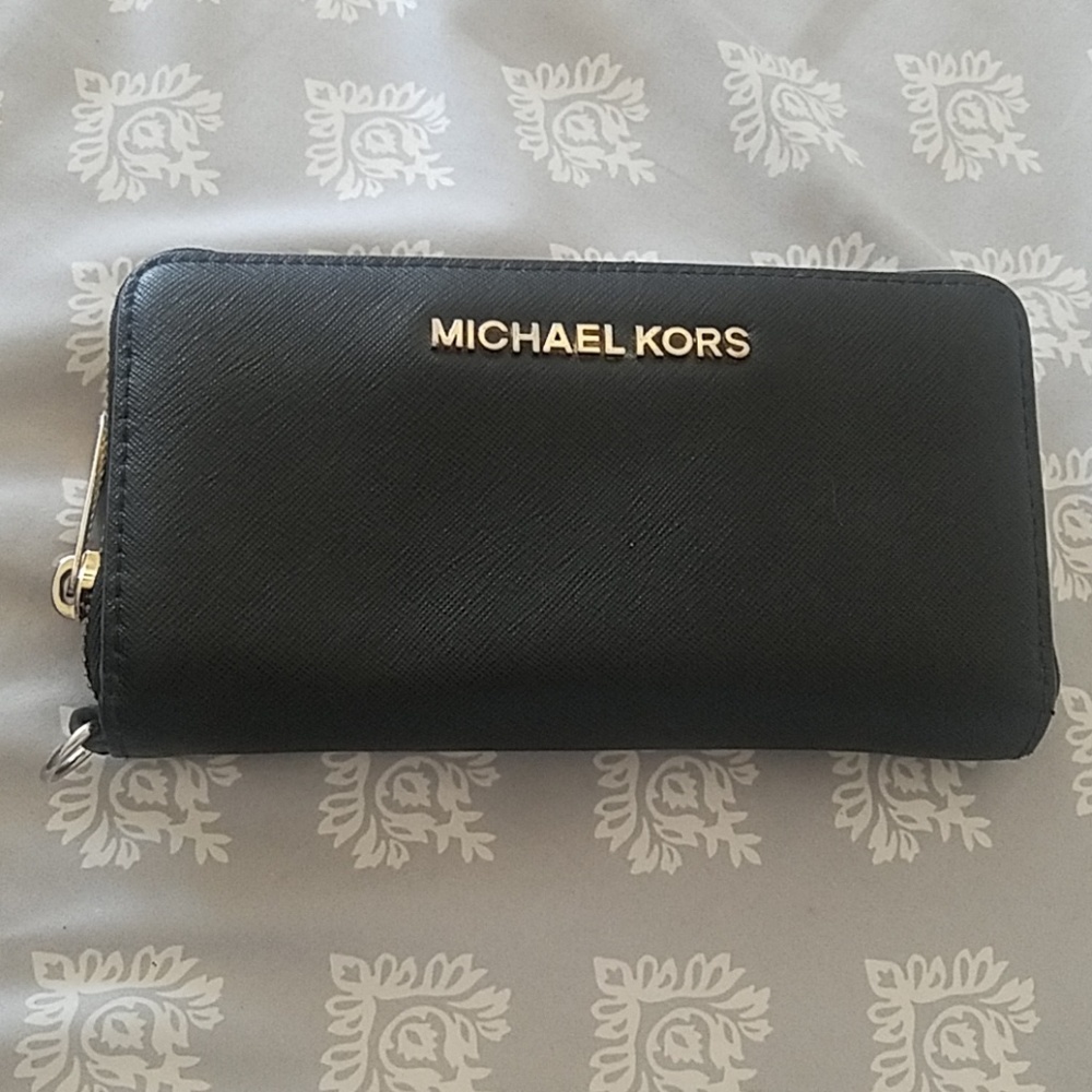 Michael Kors saffiano leather wallet.